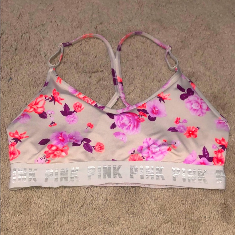 A Pink brand sports bra